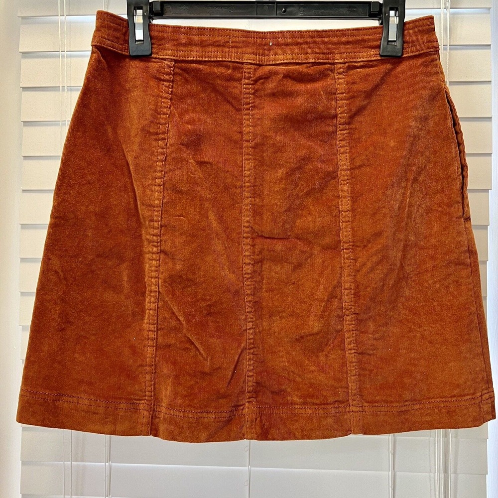 Knox Rose Corduroy Button-Front Mini Skirt Women's Size 4 Bronze Wave 90’s Y2k - Picture 4 of 11